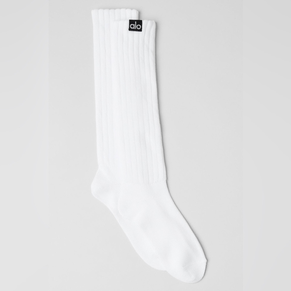 Alo Unisex Scrunch Socks White